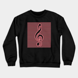 G clef Musical Symbol Neon Crewneck Sweatshirt